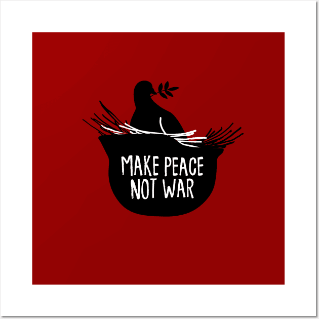 MAKE PEACE Wall Art by RedlaneCasual